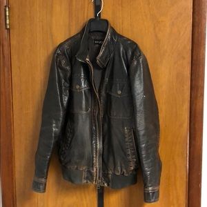 Black Rivet brown faux leather jacket